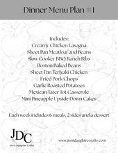 Load image into Gallery viewer, Dinner Meal Plan #1