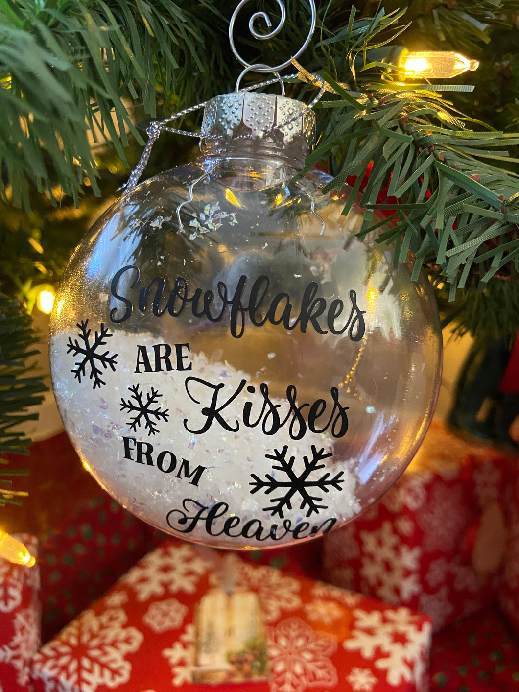 Snowflakes Are Kisses Ornament