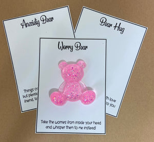 Bear Hug - Bright Pink Glitter