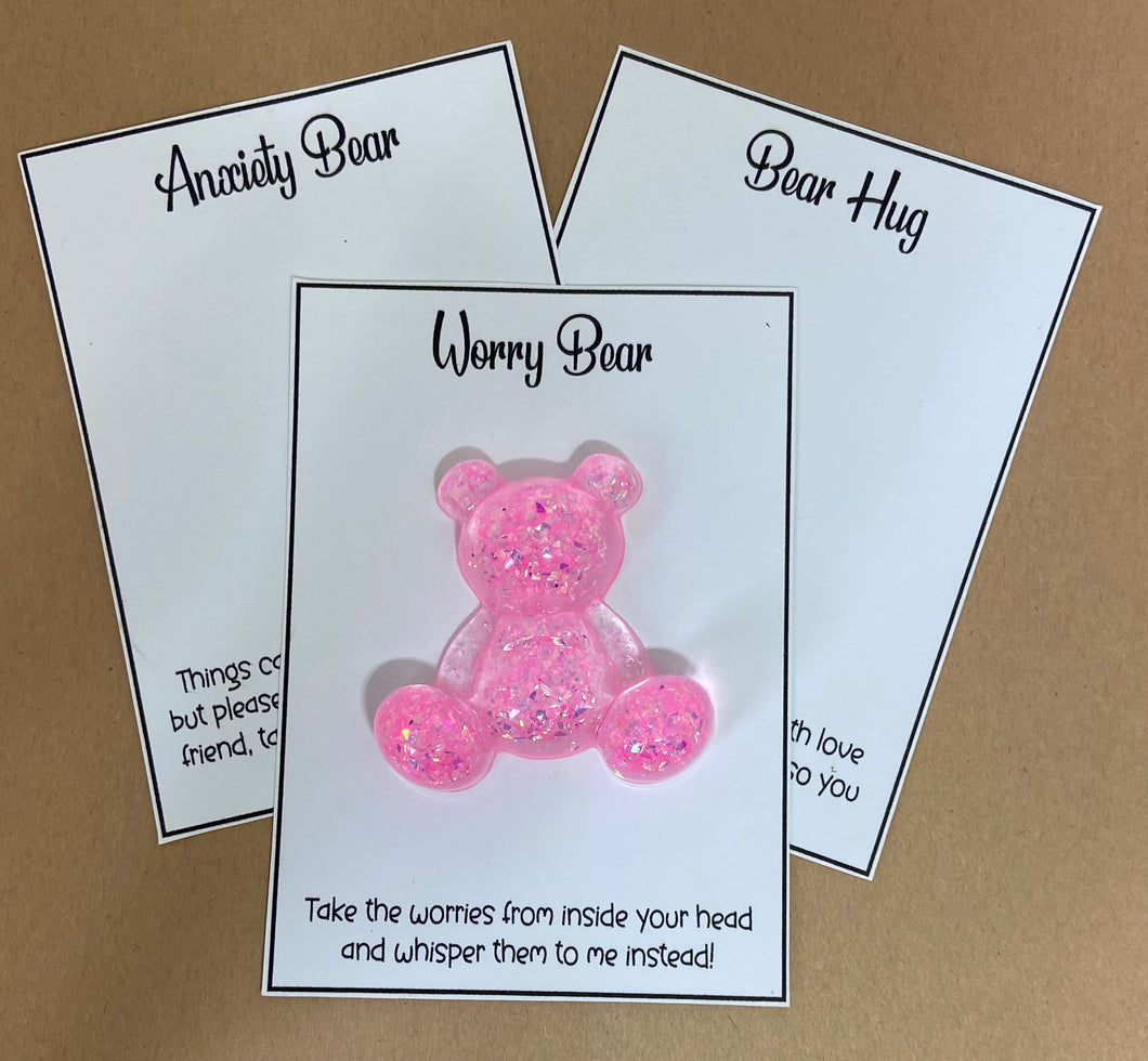 Bear Hug - Bright Pink Glitter