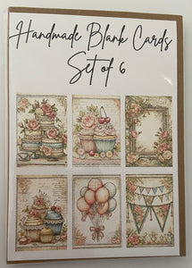 Handmade Blank Cards - Birthday Set One