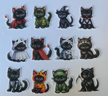 Load image into Gallery viewer, Halloween Black Cat Stickers
