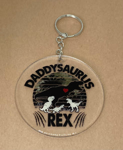 Daddysaurus Keychain
