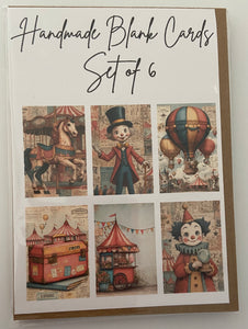 Handmade Blank Cards - Circus Set Two