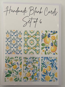 Handmade Blank Cards - Lemons Set One