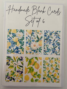 Handmade Blank Cards - Lemons Set Two