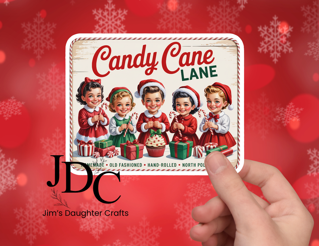 Candy Cane Lane Sticker