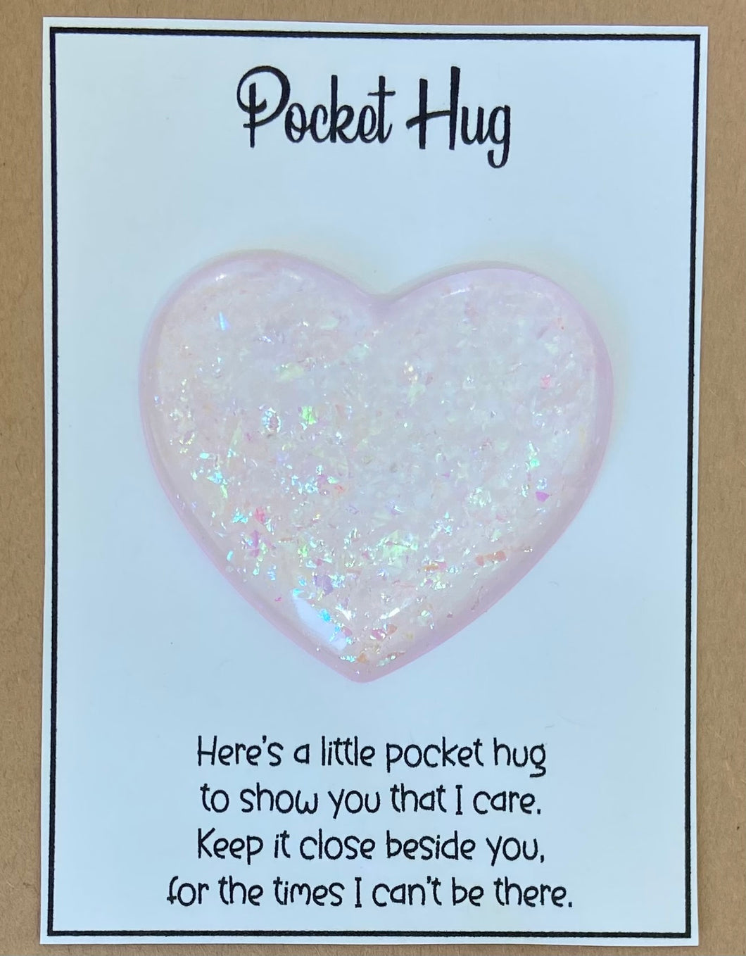 Pocket Hug - Light Pink Glitter