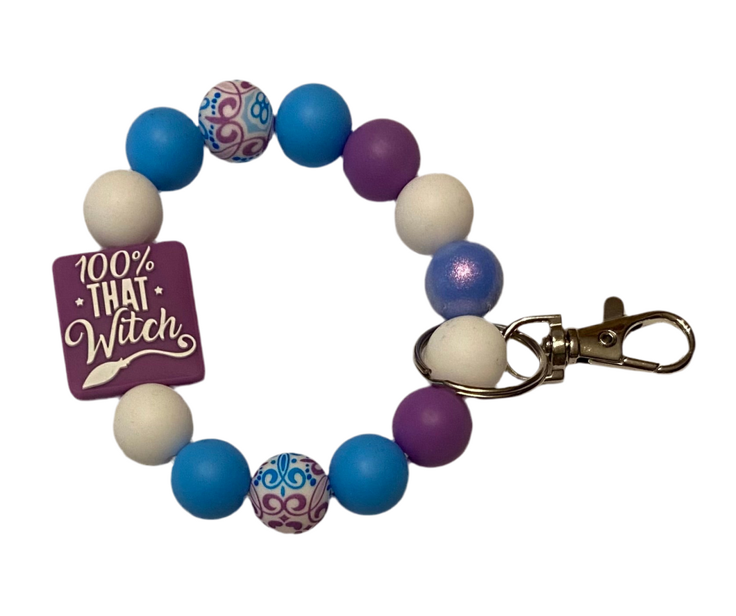 100% That Witch Beaded Wristlet/Keychain