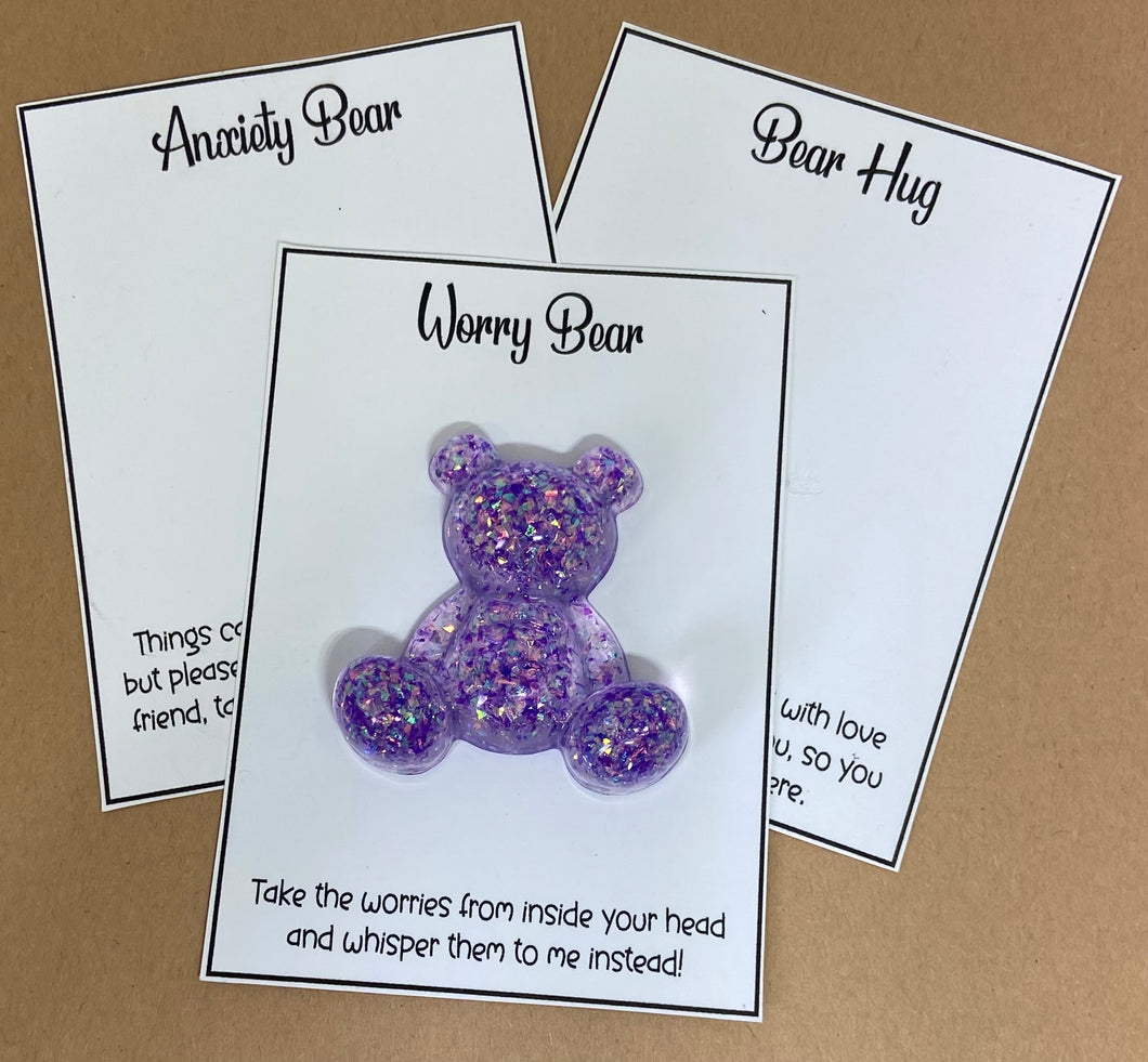 Bear Hug - Purple Glitter