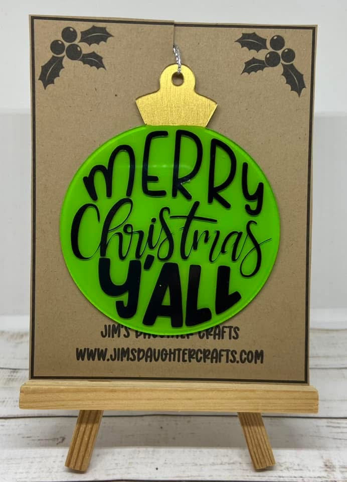 Merry Christmas Y’all Ornament