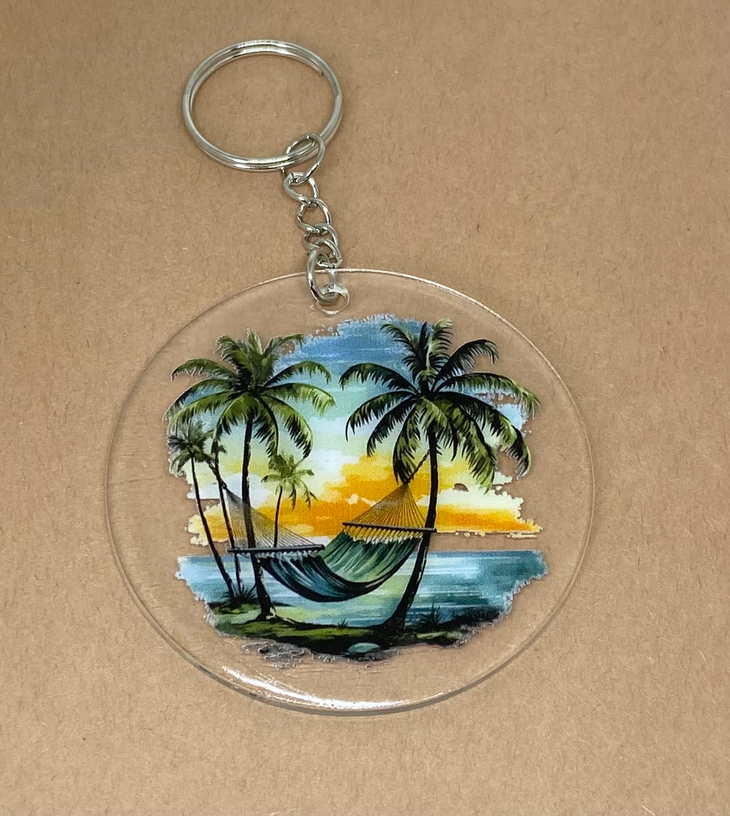 Hammock on the Beach Keychain